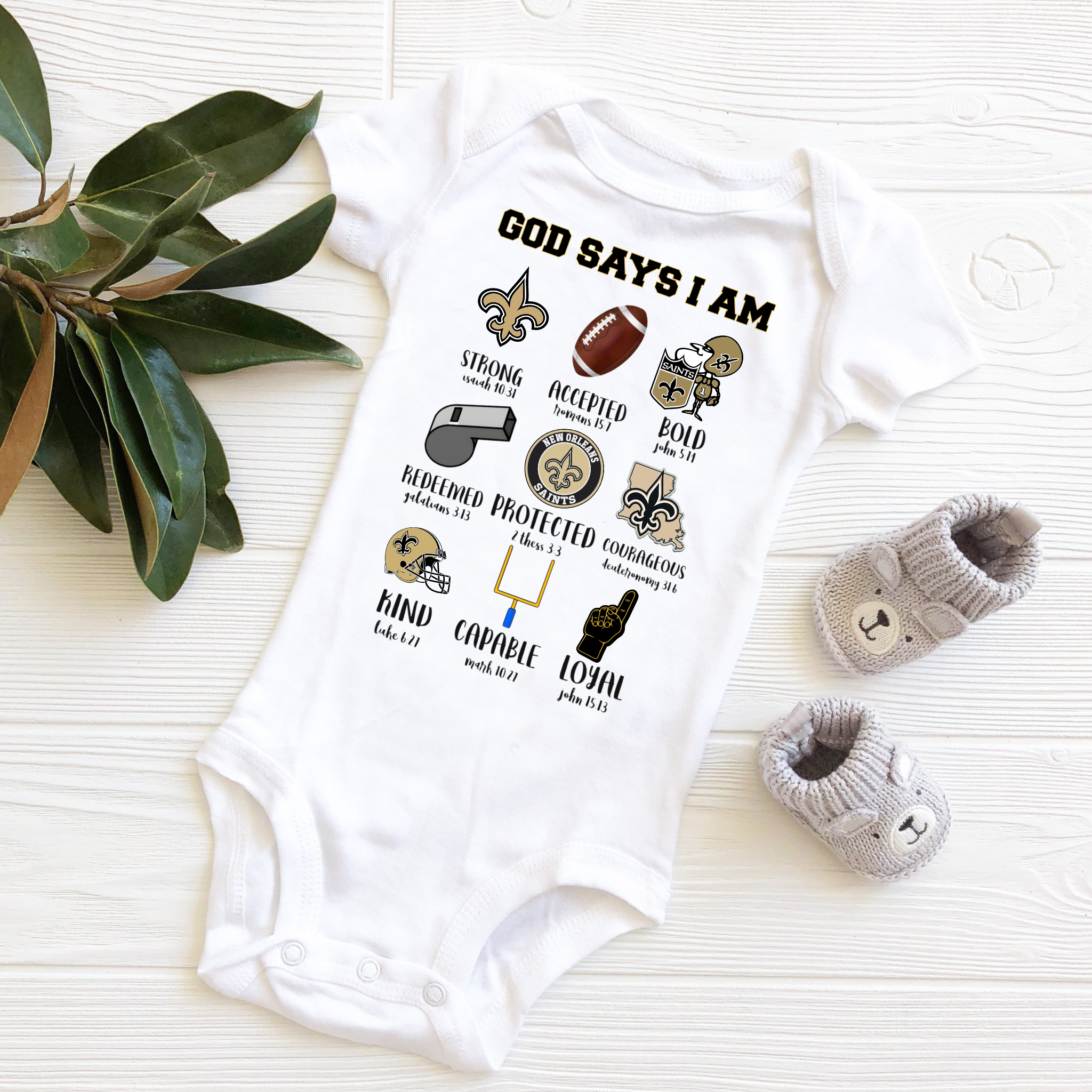 Saints Onesie Saints Baby Onesie Saints Shirt Cute New 