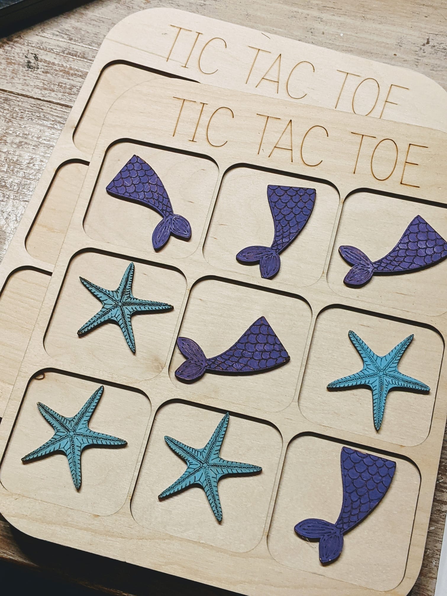 Tic Tac Toe Game Coasters