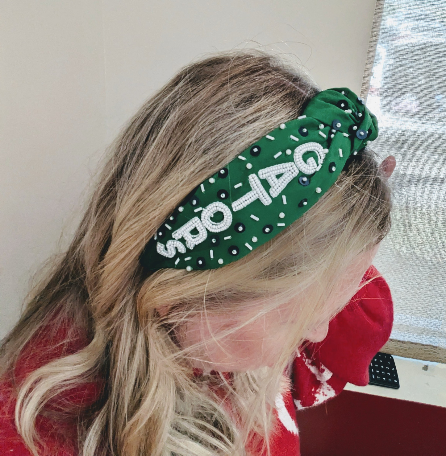 Gators Beaded Headband | Green | MYB | Cheer | Softball | Volleyball