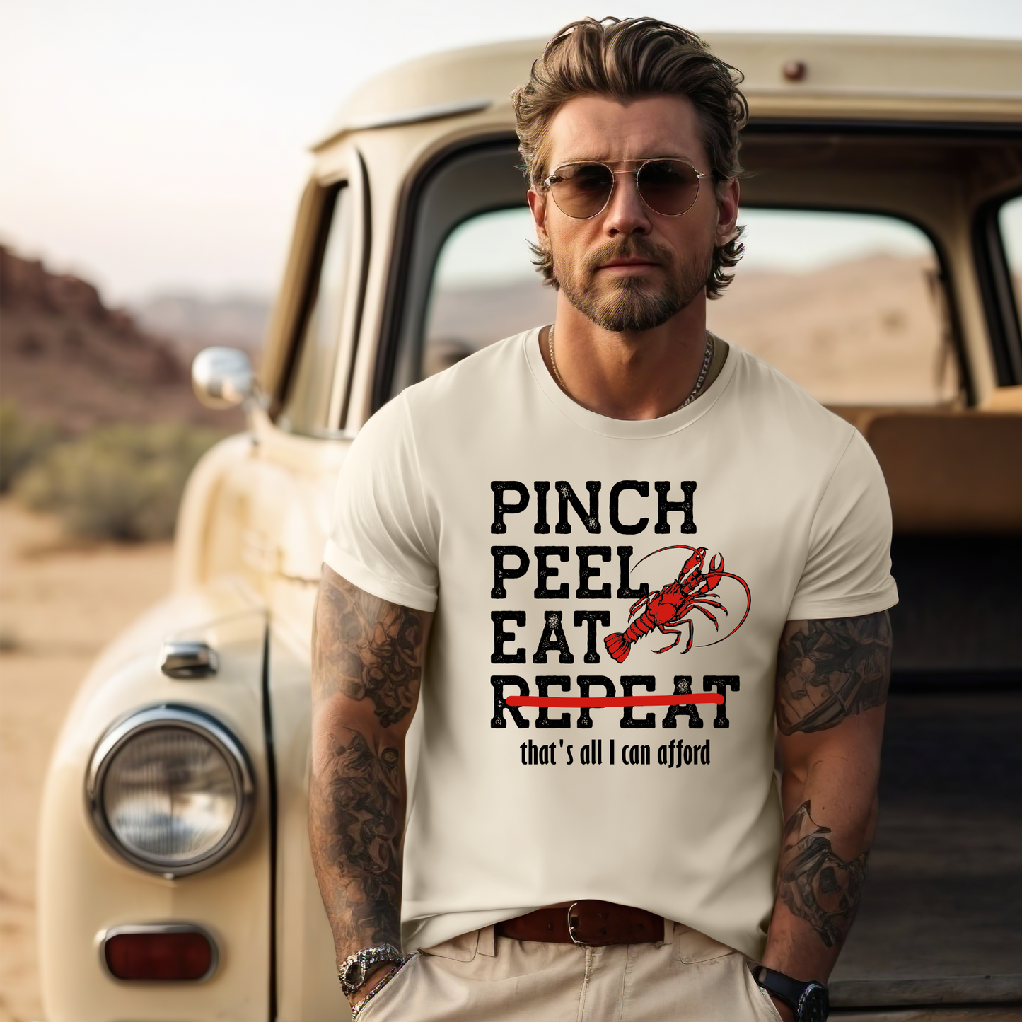 Pinch-Peel- Eat - That's All I Can Afford | Crawfish | Funny Graphic Tee