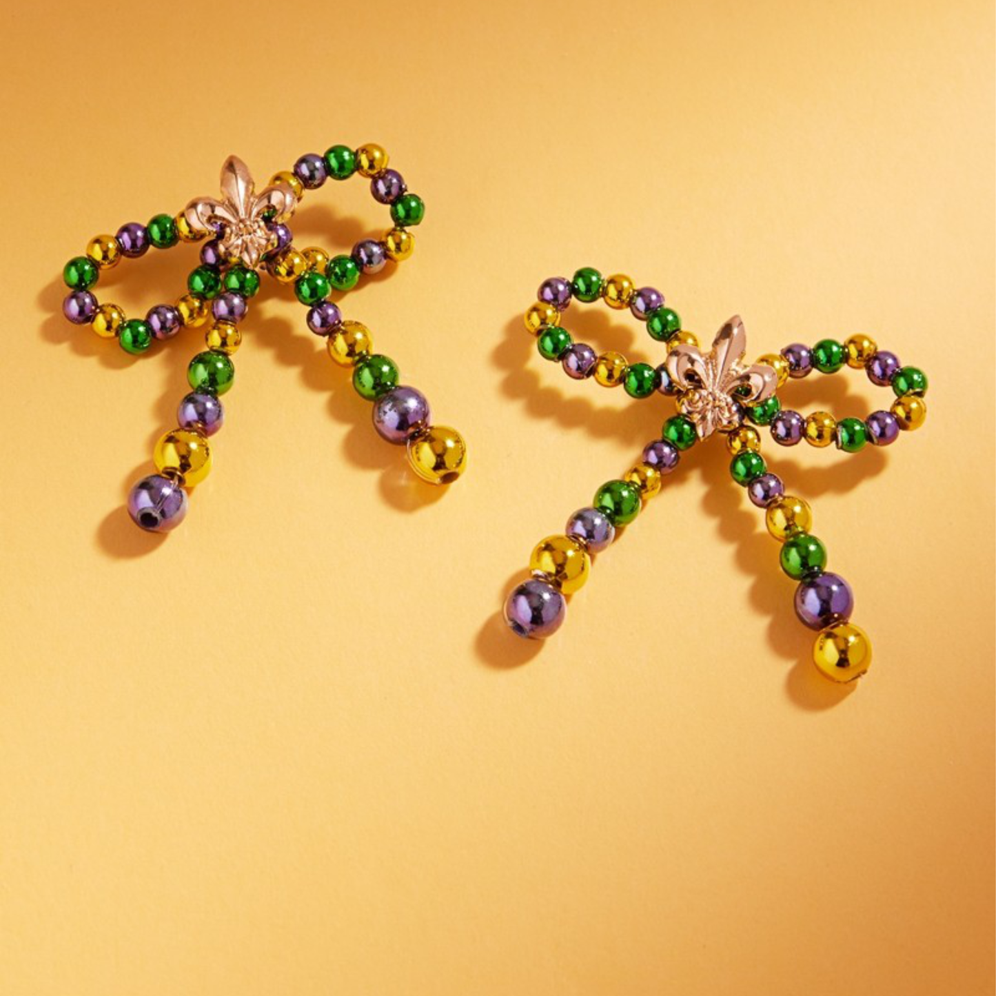 Coquette Bow Mard Gras Earrings | Hypoallergenic |