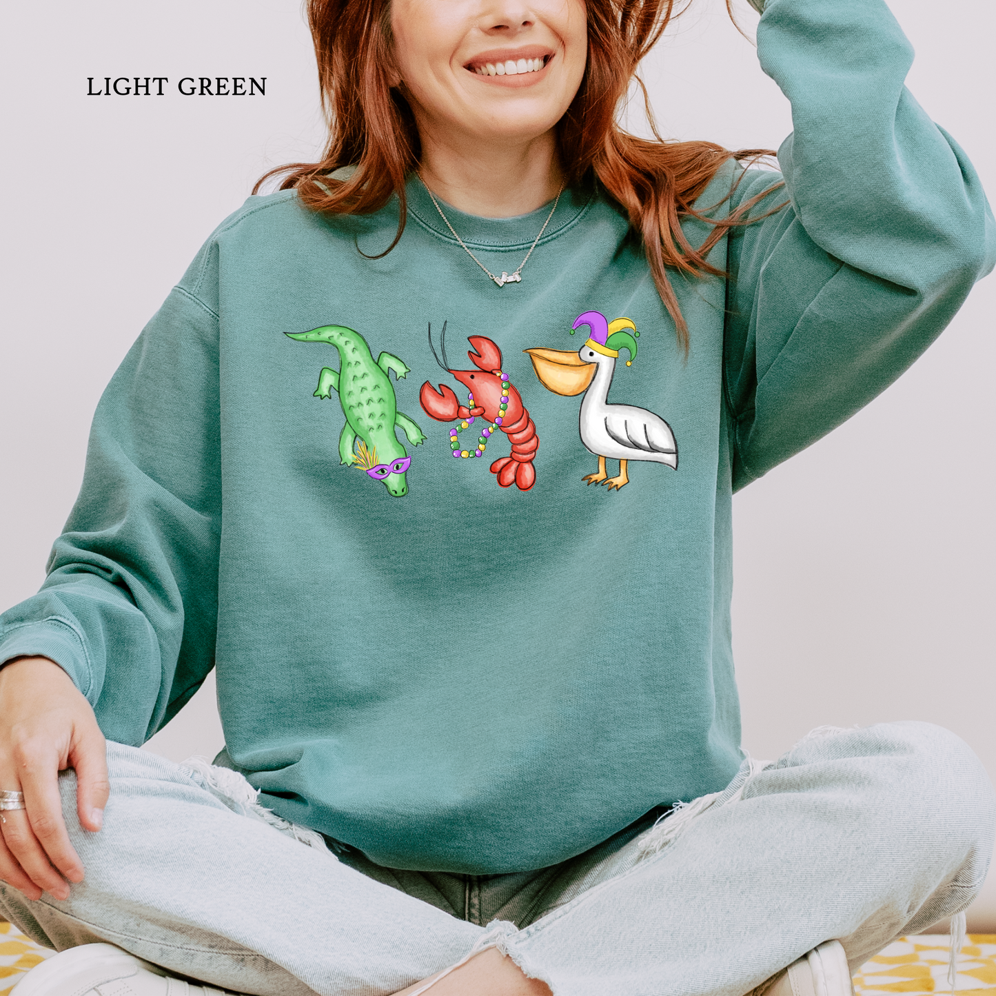 Mardi Gras Cajun Trio | Sweatshirt | Comfort Colors