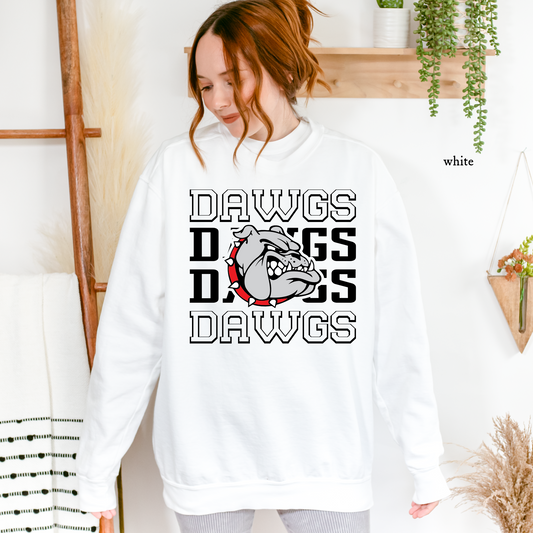 DAWGS | Fontainebleau High | Bulldogs | Comfort Colors Sweatshirt