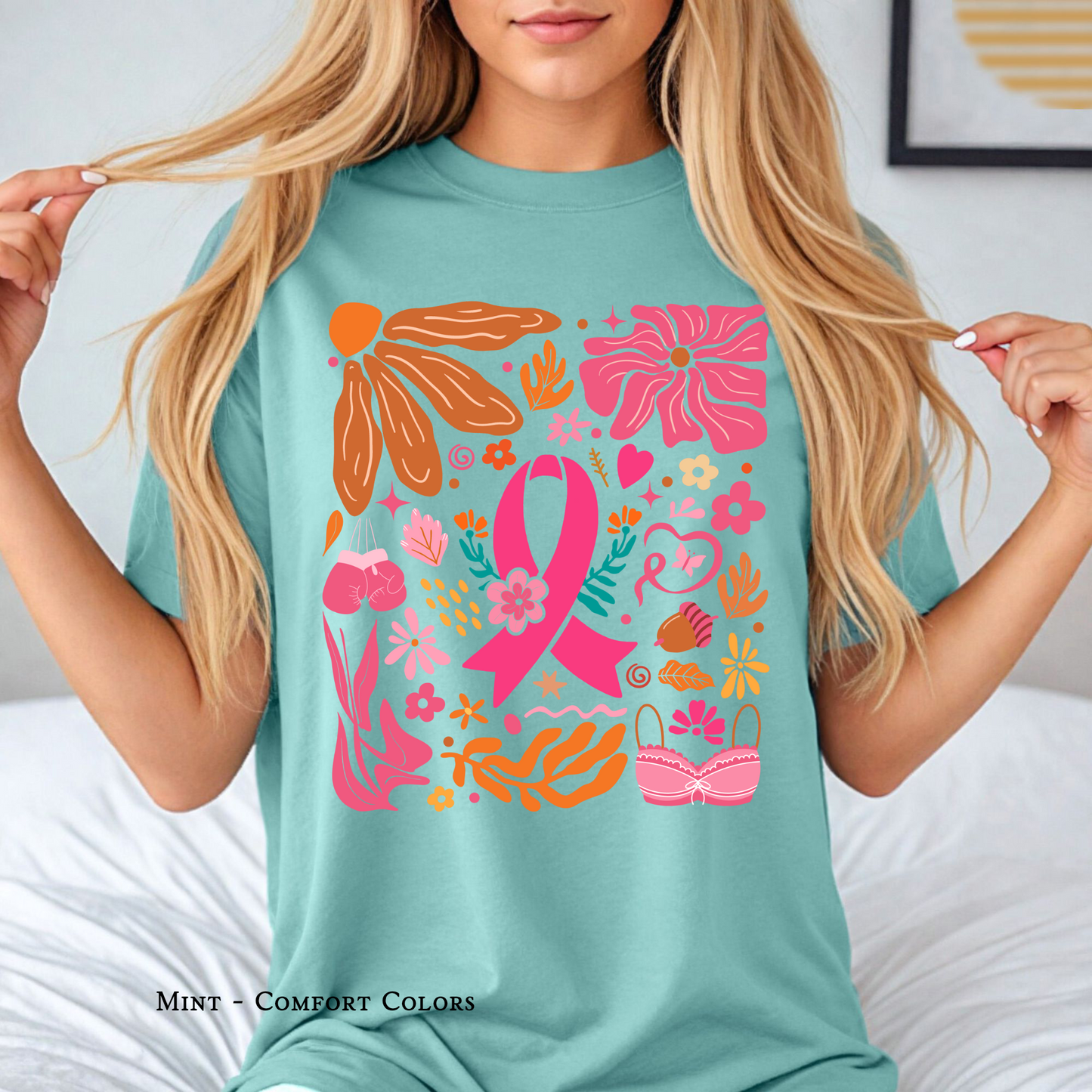 Pink Flowers | Pink Ribbon | Breast Cancer Awareness | Pink Out | Breast Cancer Survivor