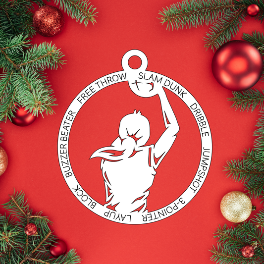 Custom Female Basketball | Christmas Ornaments