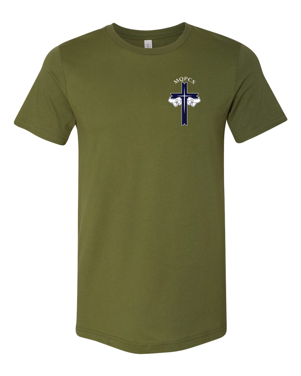 Mary Queen of Peace | MQPCS | Olive 2 - Sided Bella + Canvas Tee