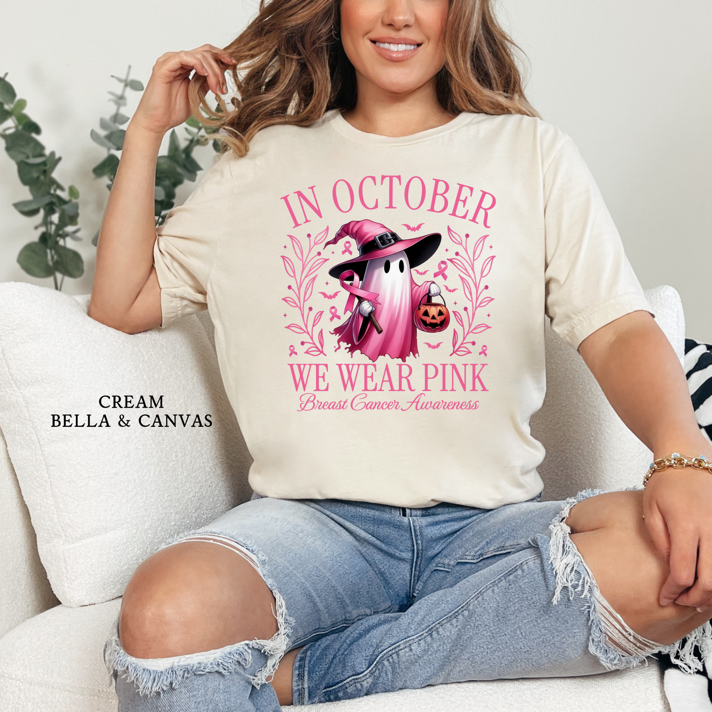 Ghost We Wear Pink in October | Halloween | Breast Cancer Awareness | Breast Cancer Survivor