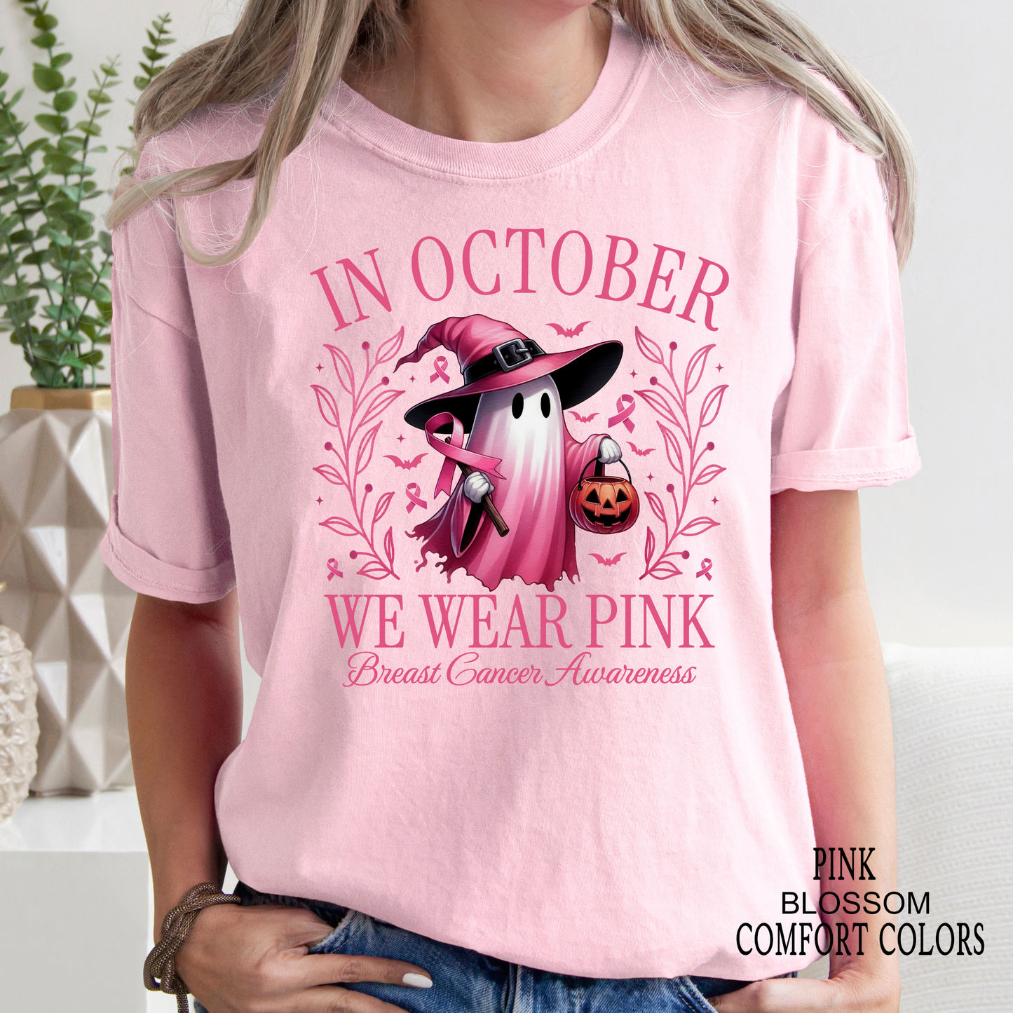 Ghost We Wear Pink in October | Halloween | Breast Cancer Awareness | Breast Cancer Survivor