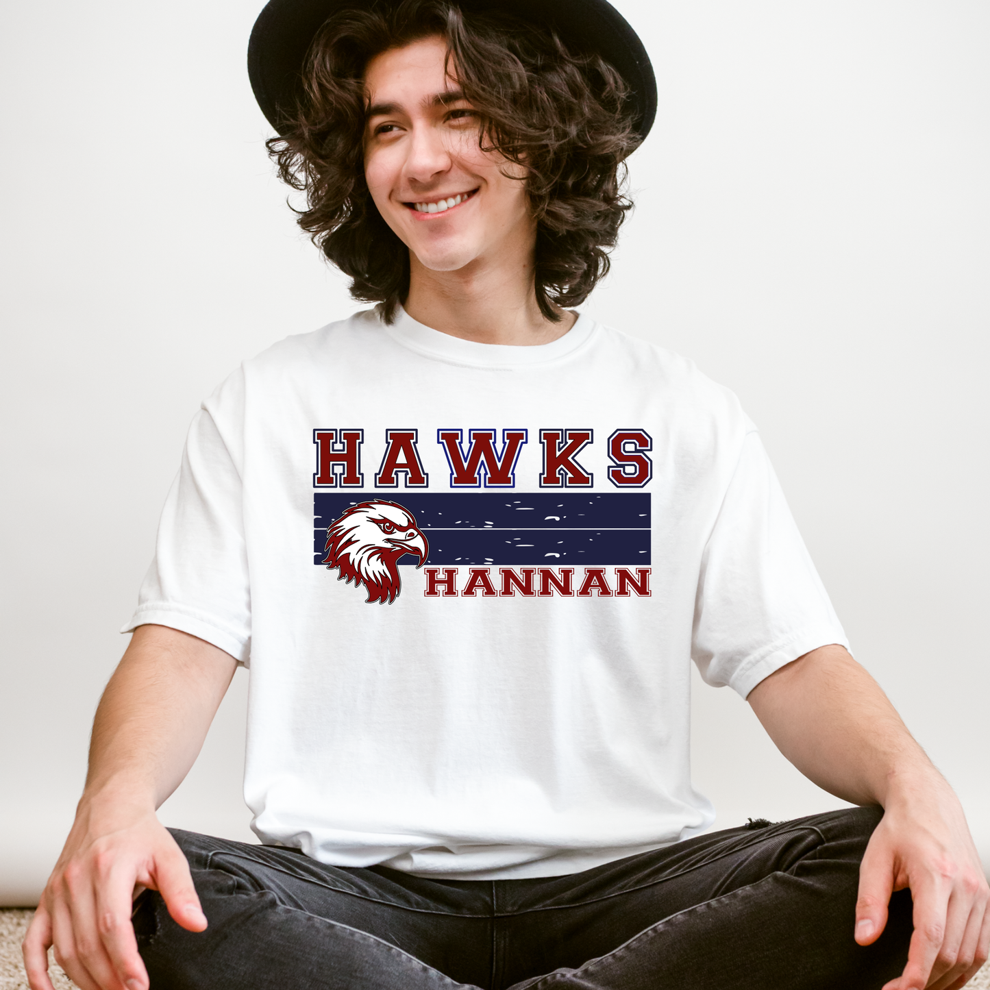 Grunge Bars Tee | Archbishop Hannan | Hawks | Hannan High | Custom School Spirit Wear