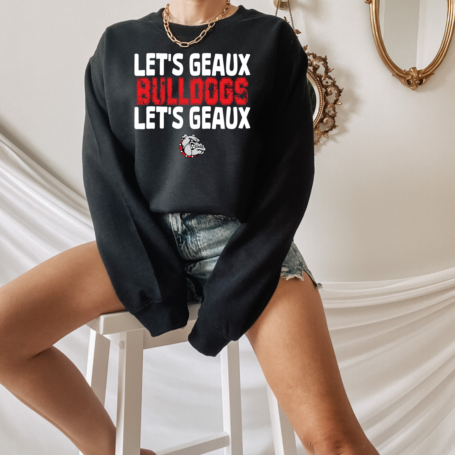 Let's Geaux Bulldogs Let's Geaux | Fontainebleau High | Bulldogs | Dawgs | Comfort Colors Sweatshirt