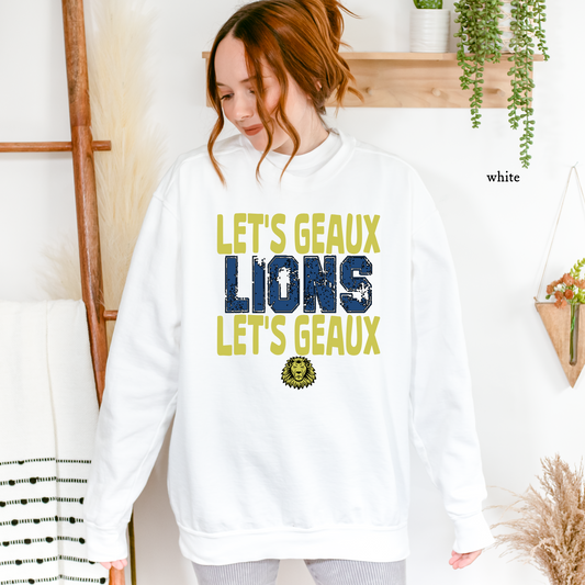 Let's Geaux Lions, Let's Geaux | Covington High | Lions | Comfort Colors Sweatshirt