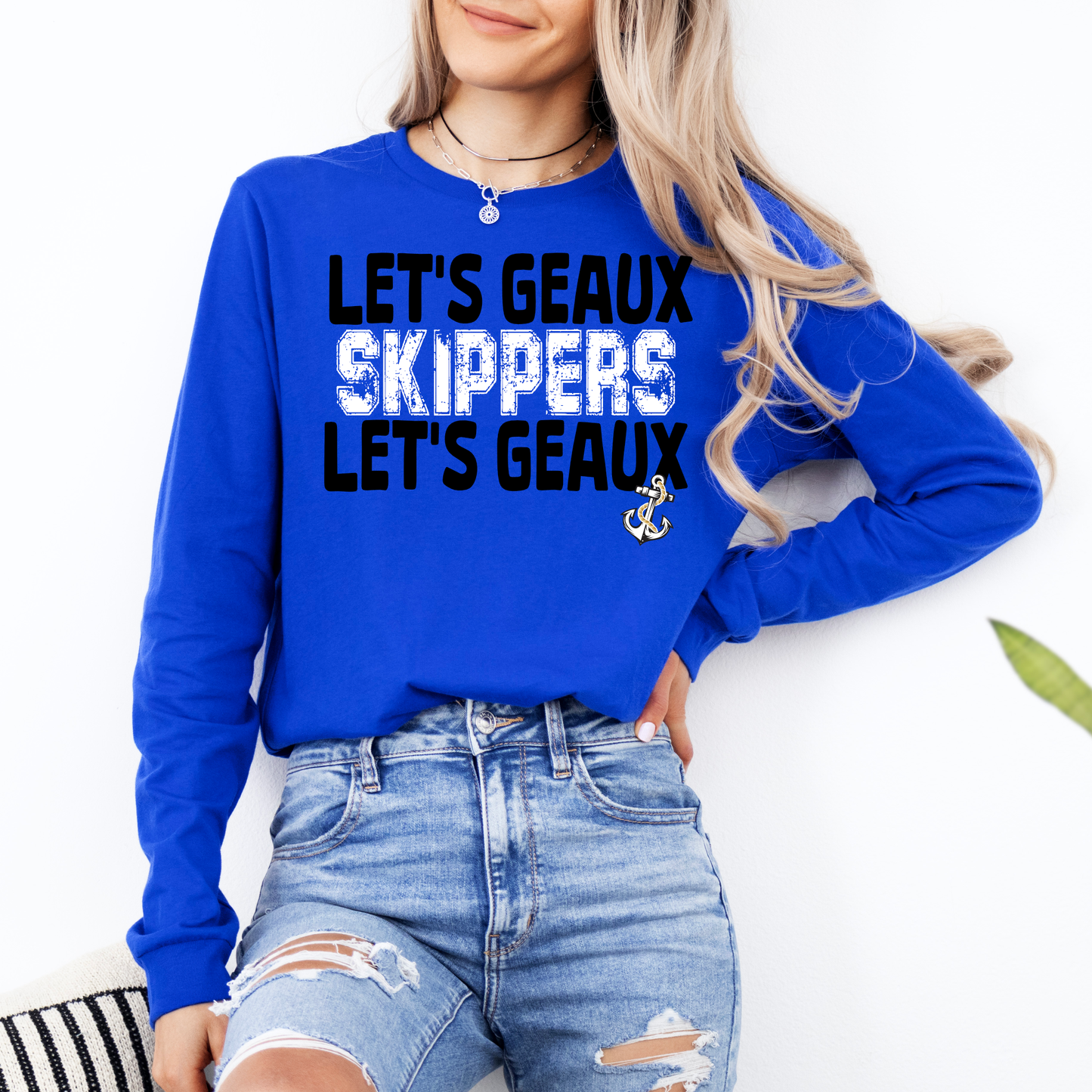 Let's Geaux, Skippers, Let's Geaux | Mandeville High | Skippers | B&C Long Sleeve