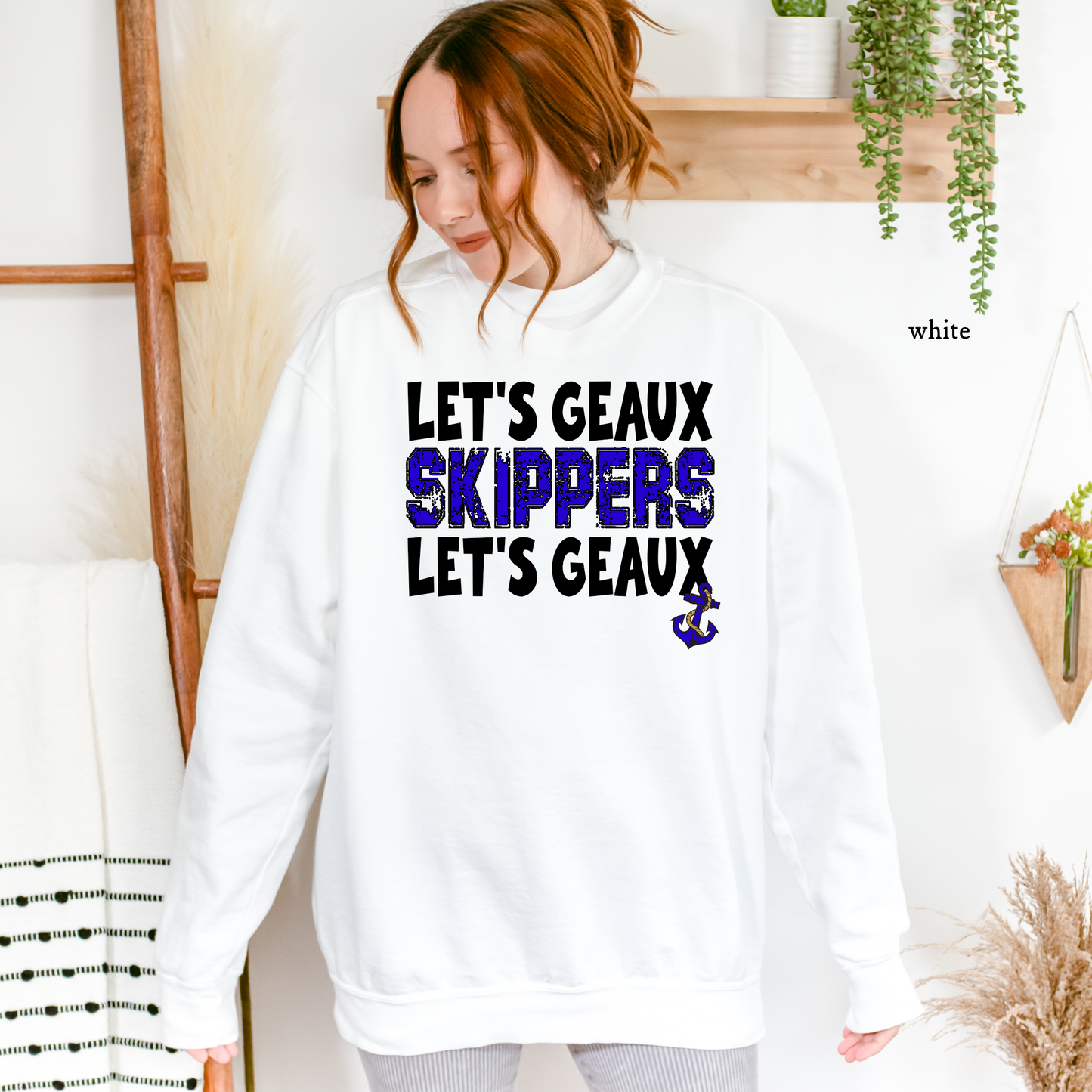 Let's Geaux, Skippers, Let's Geaux | Mandeville High | Skippers | Comfort Colors Sweatshirt