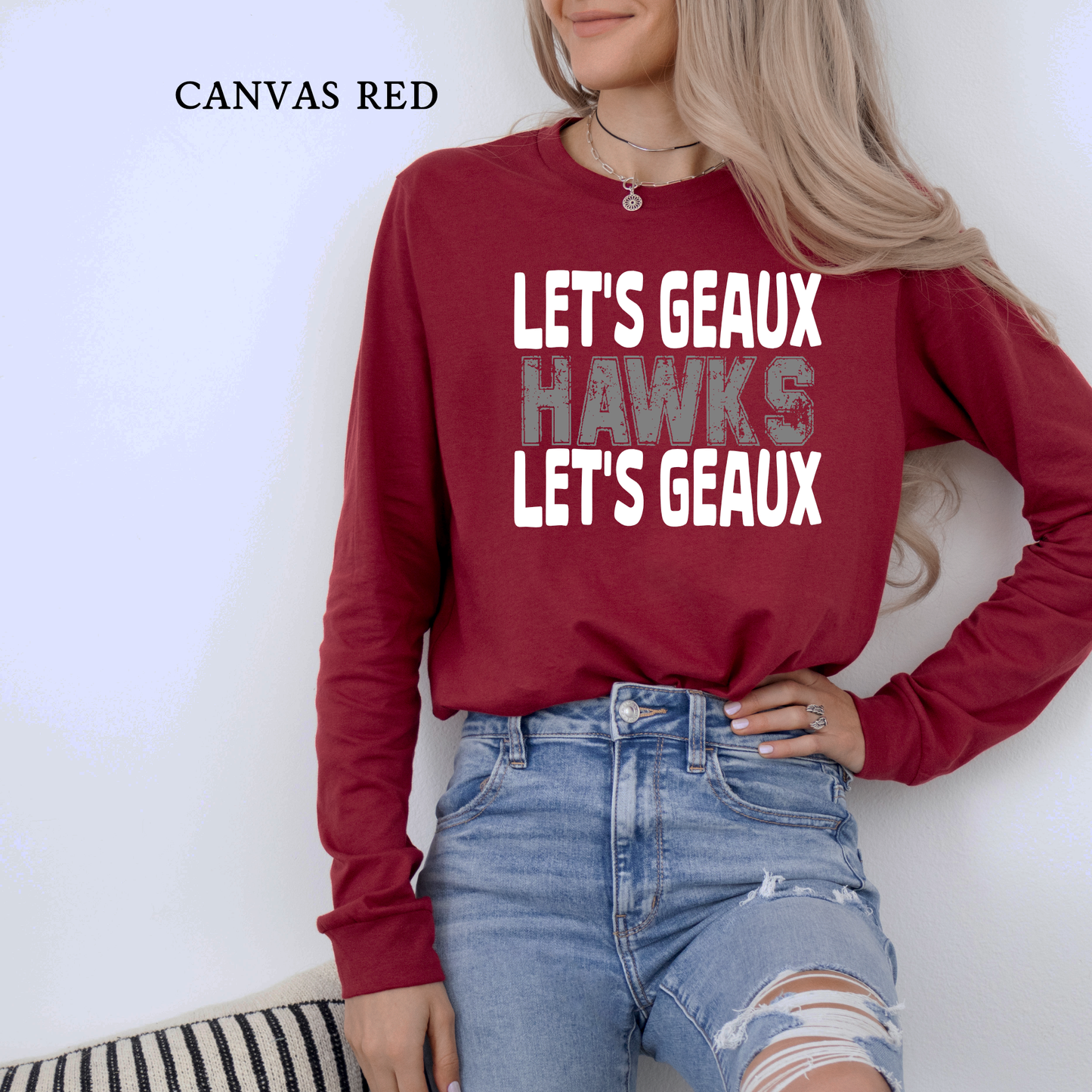 Let's Geaux | Hawks | Archbishop Hannan High | B&C Long Sleeve