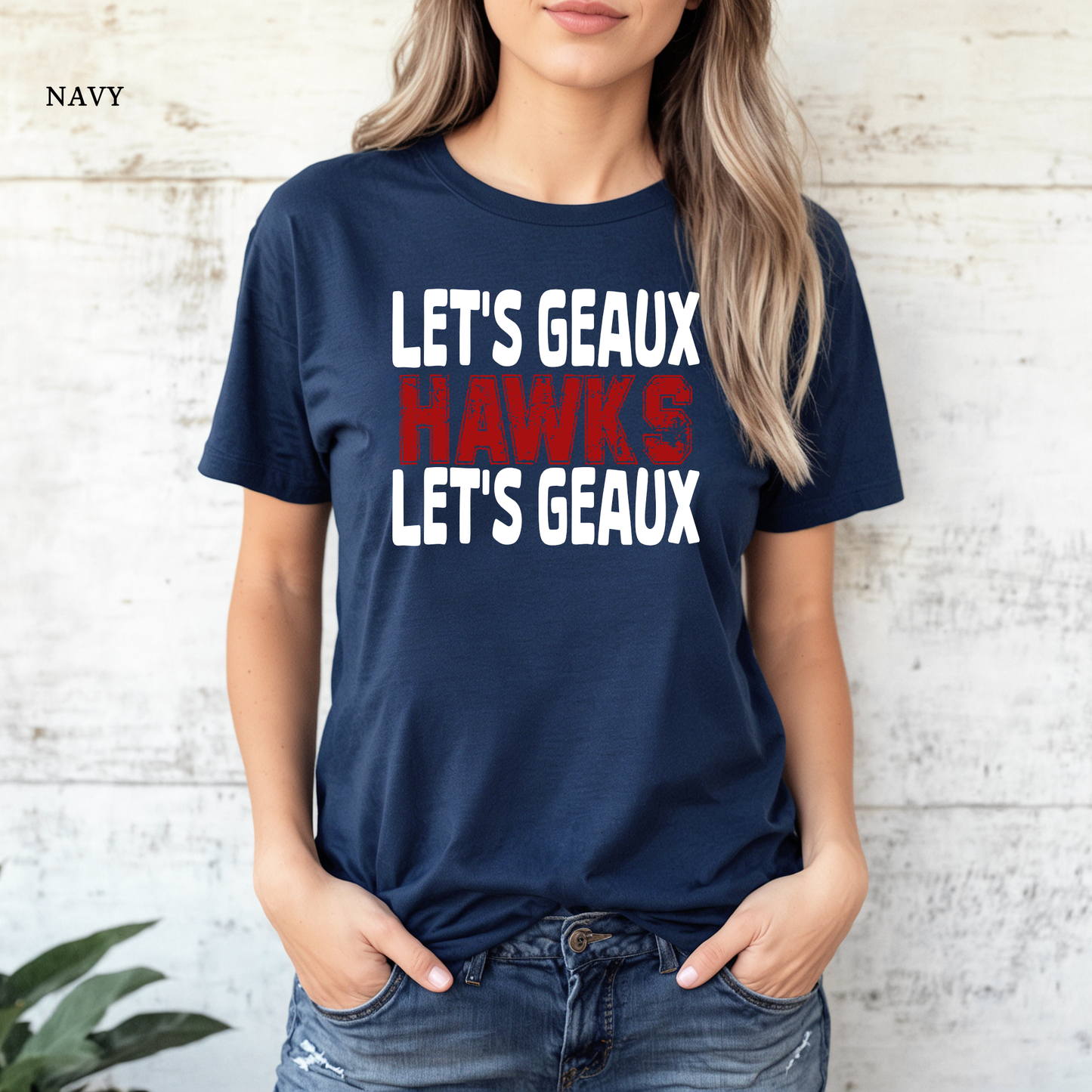 Let's Geaux Hawks | Hannan | Bella & Canvas Unisex Short Sleeve