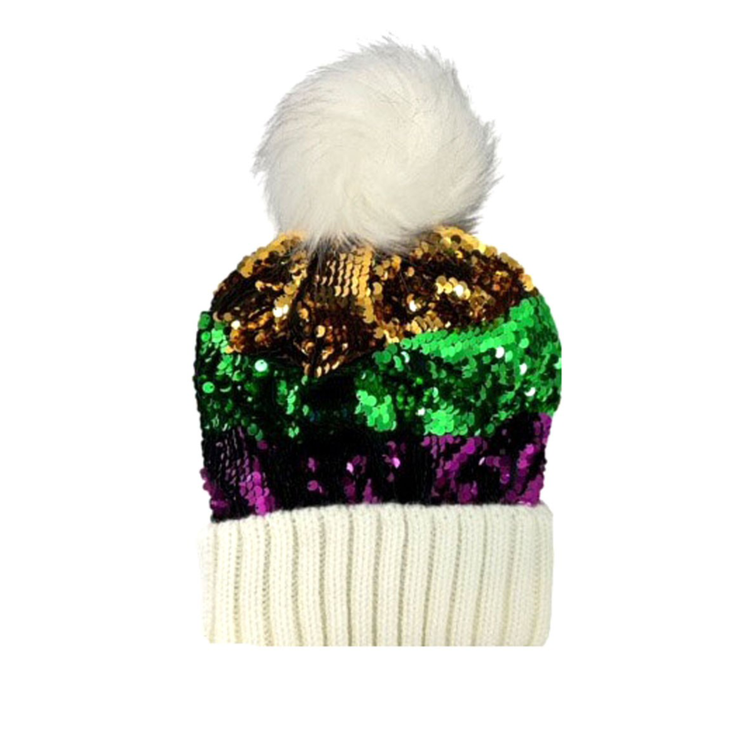 Sequin Mardi Gras Beanie | Mardi Gras