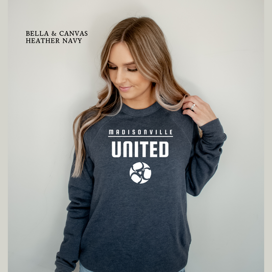 Mad - U Soccer | Madisonville United Soccer | Raglan Bella & Canvas Sweatshirt