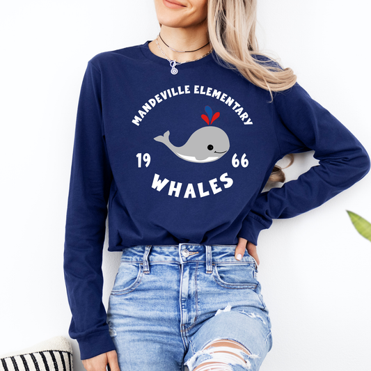 Mandeville Elementary Est. Date | Whales | B&C Long Sleeve