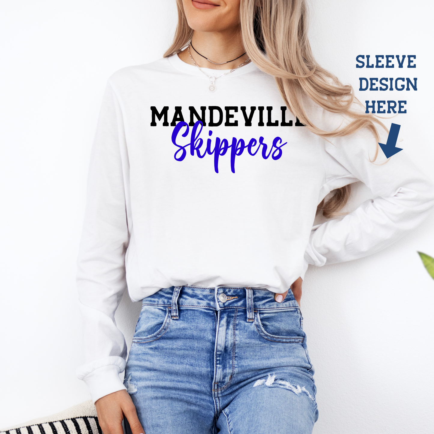 Mandeville Skippers | Mandeville High | SLEEVE DESIGN | B&C Long Sleeve