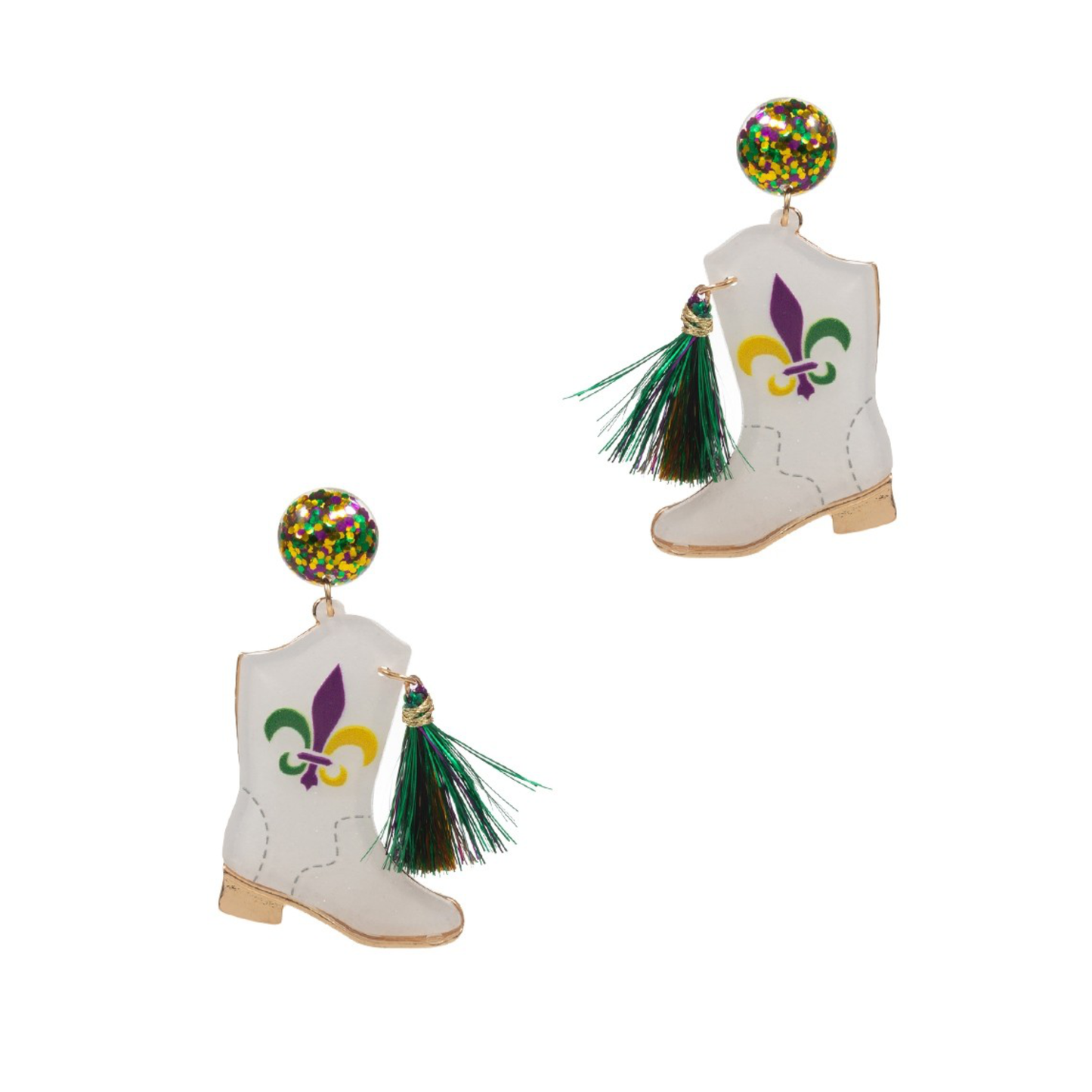 Marching Boots Earrings | Mardi Gras | Hypoallergenic