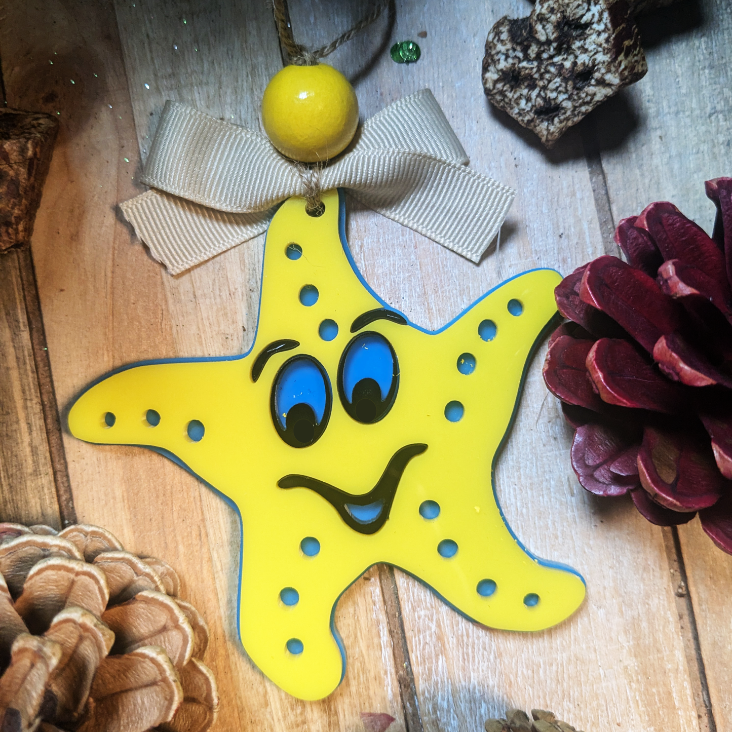 Marigny Elementary Christmas Ornament | Starfish | Handmade | Acrylic