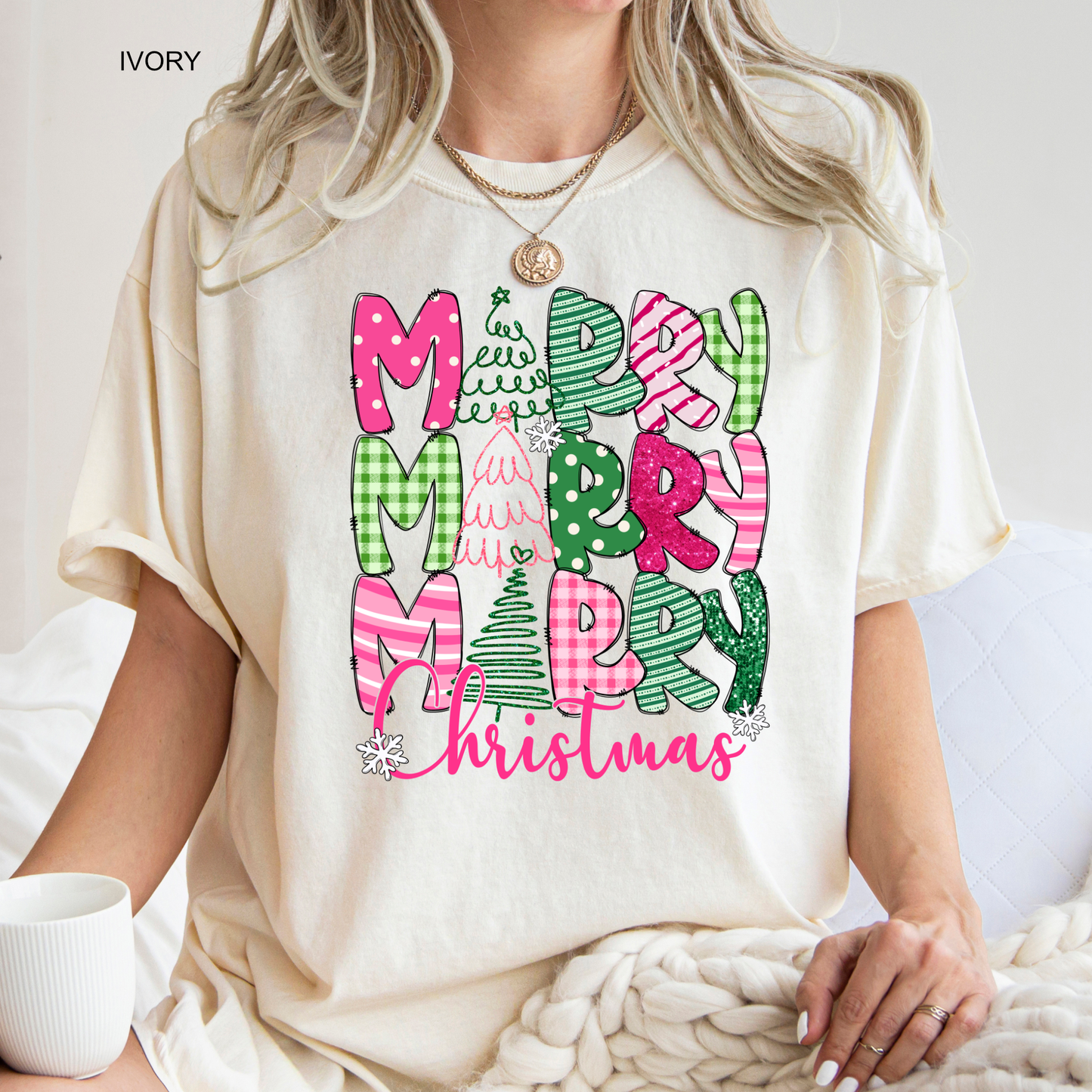 Merry Merry Christmas | Christmas Tee | Holiday Shirt | Adult T-shirt