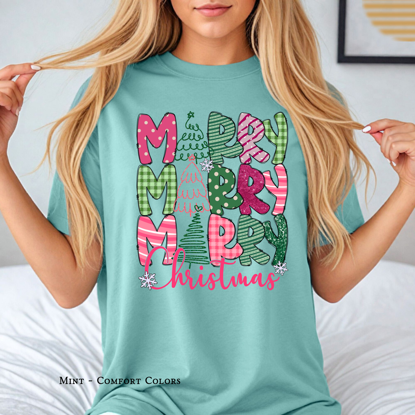 Merry Merry Christmas | Christmas Tee | Holiday Shirt | Adult T-shirt