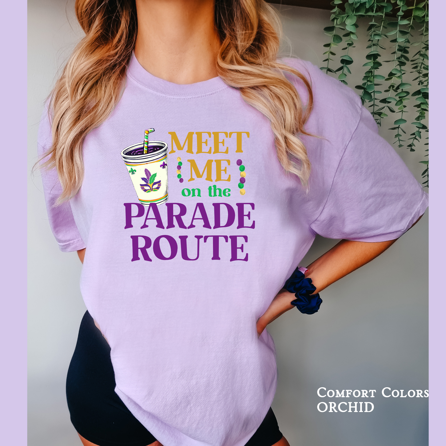 Meet Me on the Parade Route | Mardi Gras | Comfort Colors Graphic Tee