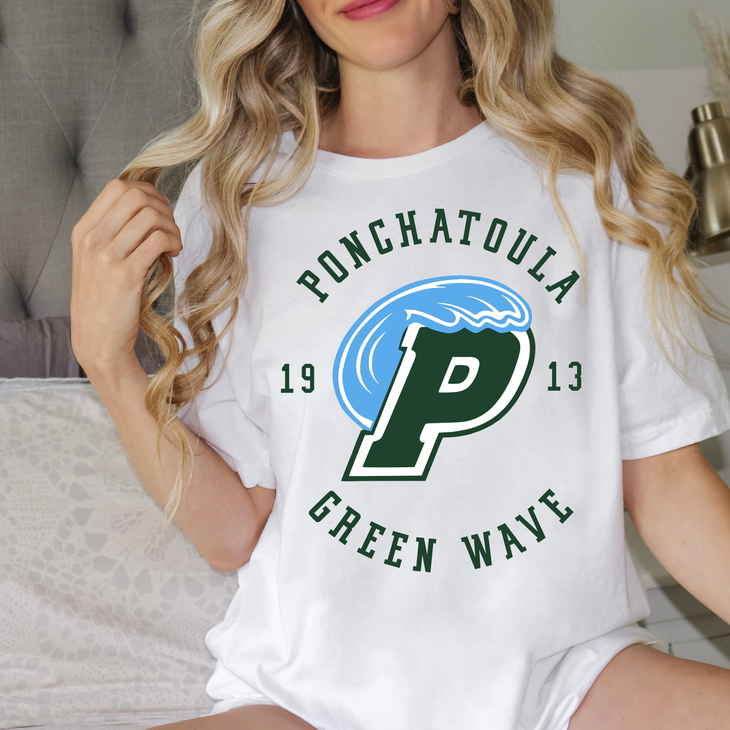 1913 | Ponchatoula High | Green Wave | Short Sleeve