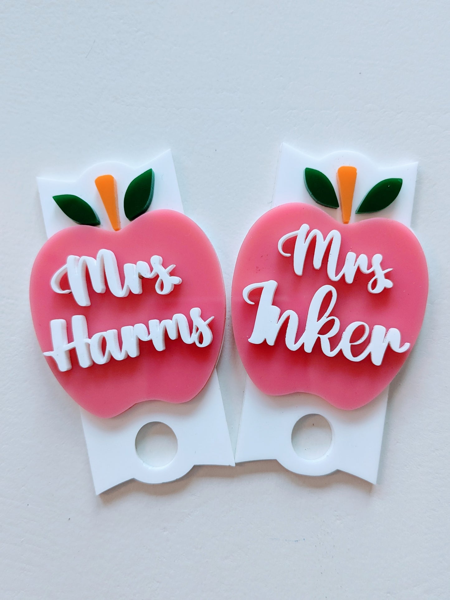 Custom Apple Teacher Cup Topper | Cup Topper | Quencher H2.0