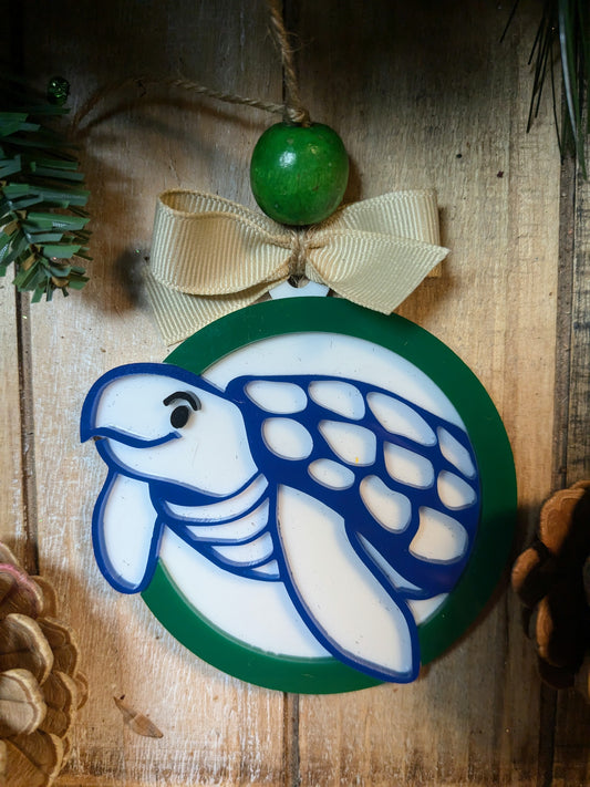 Lancaster Elementary Christmas Ornament | Sea Turtle| Handmade | Acrylic