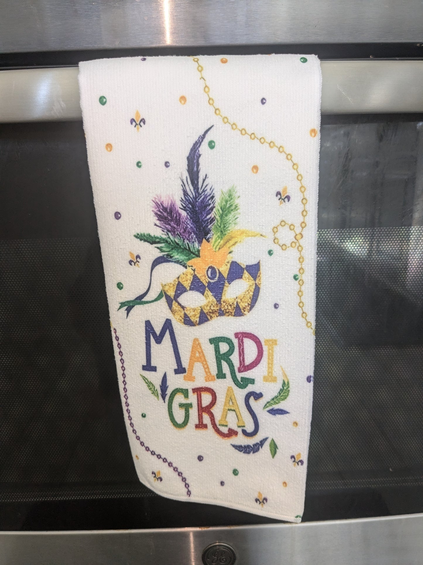 Mardi Gras Mask | Mardi Gras | Dishtowel | Hostess Gift