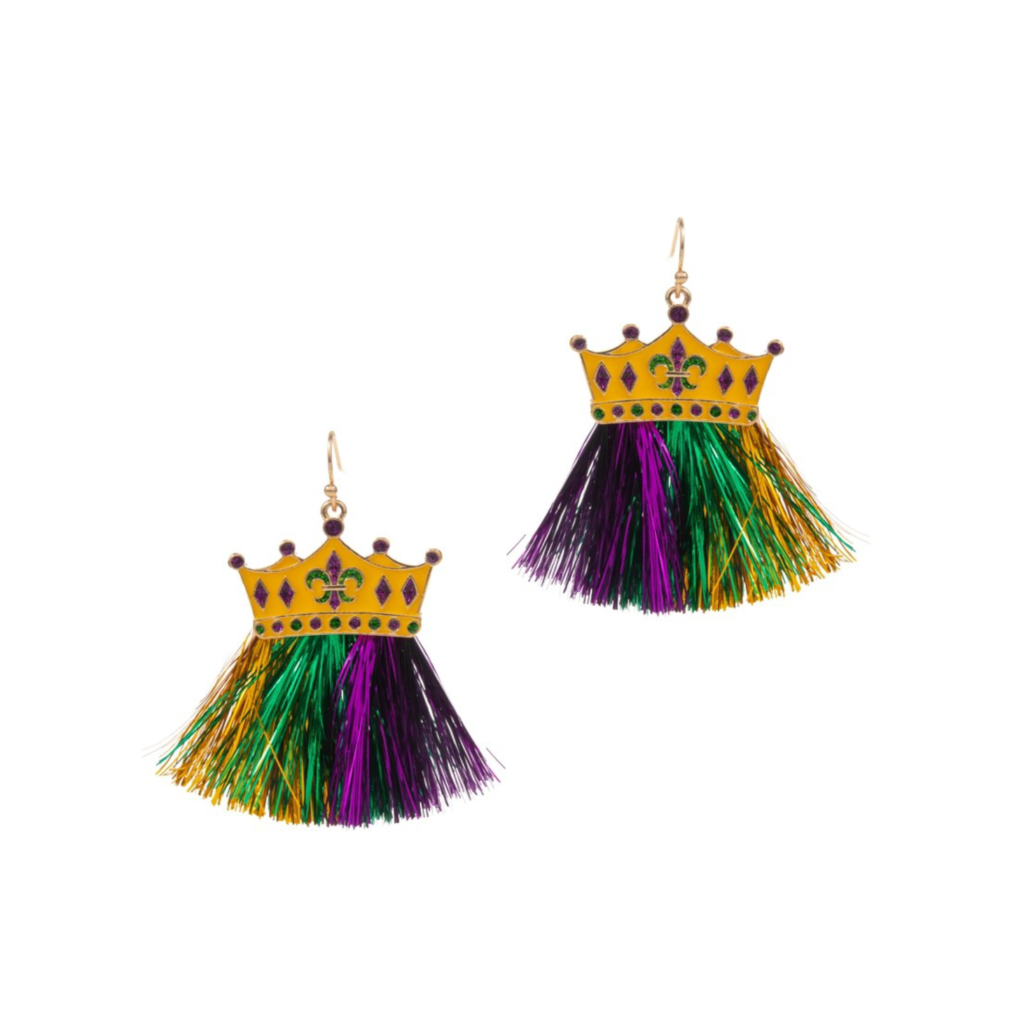 Tassel Earrings | Mardi Gras | Hypoallergenic | Hook Earrings