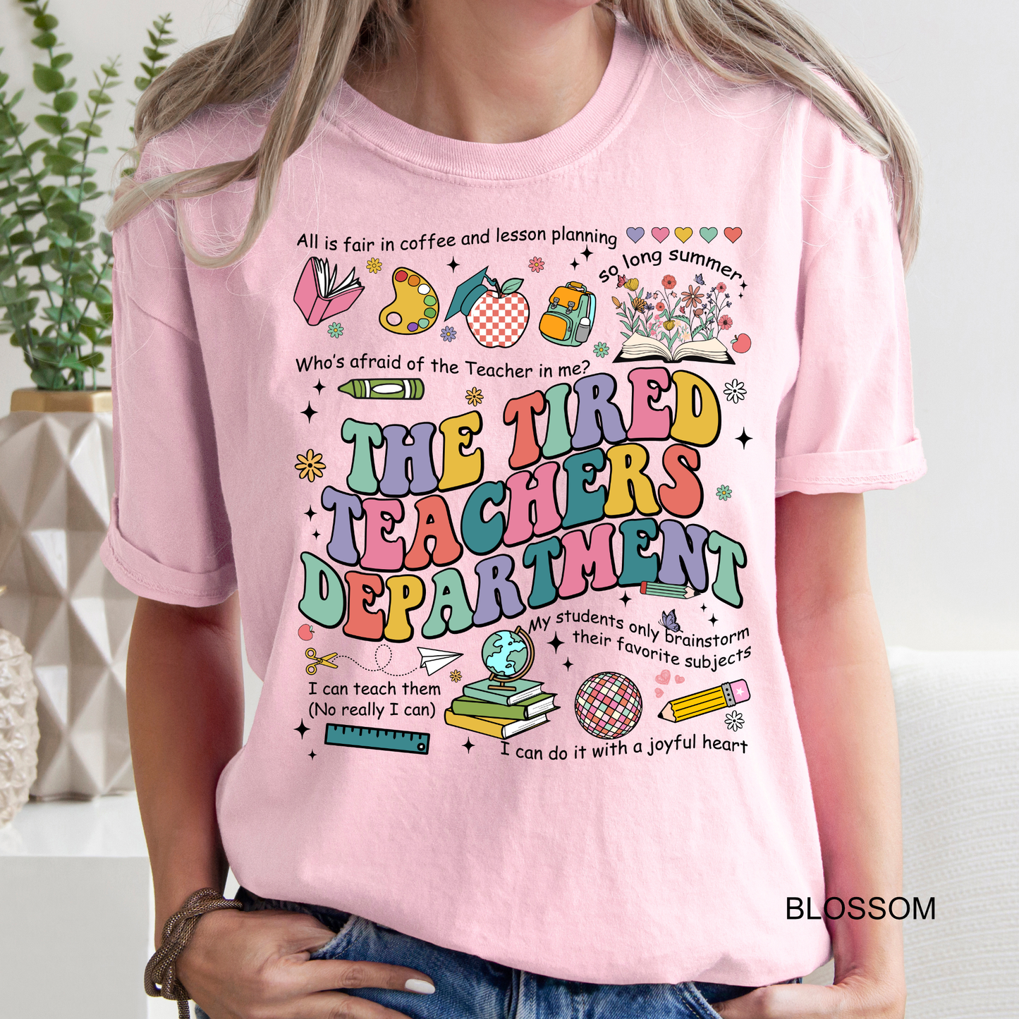 Lyric Tired Teacher Department | Teacher Tee