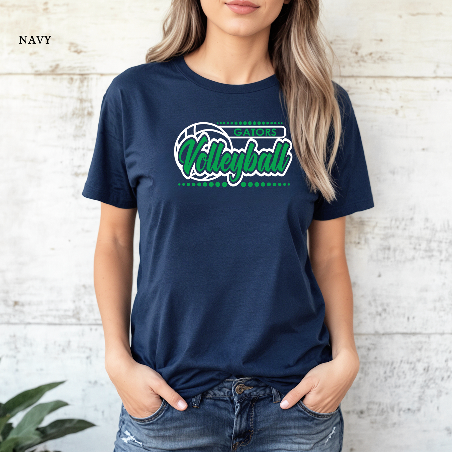 Gators Volleyball (dots) | Madisonville Youth Boosters | MYB | Adult T-shirt