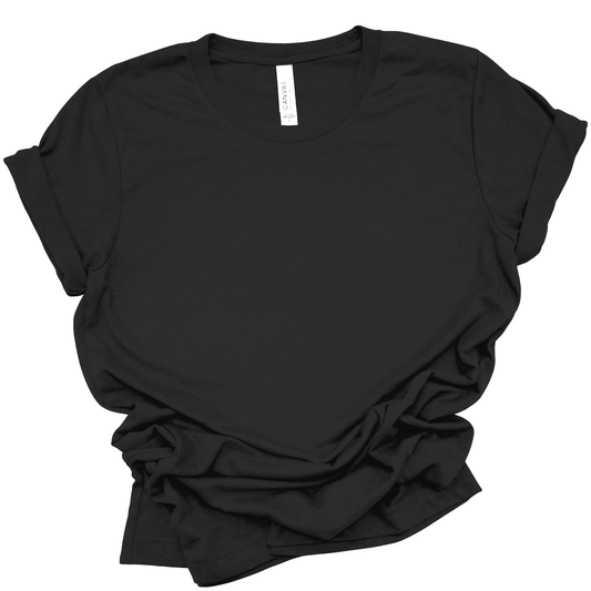 Black Solid Color Bella & Canvas Tees | ADULT | 3001