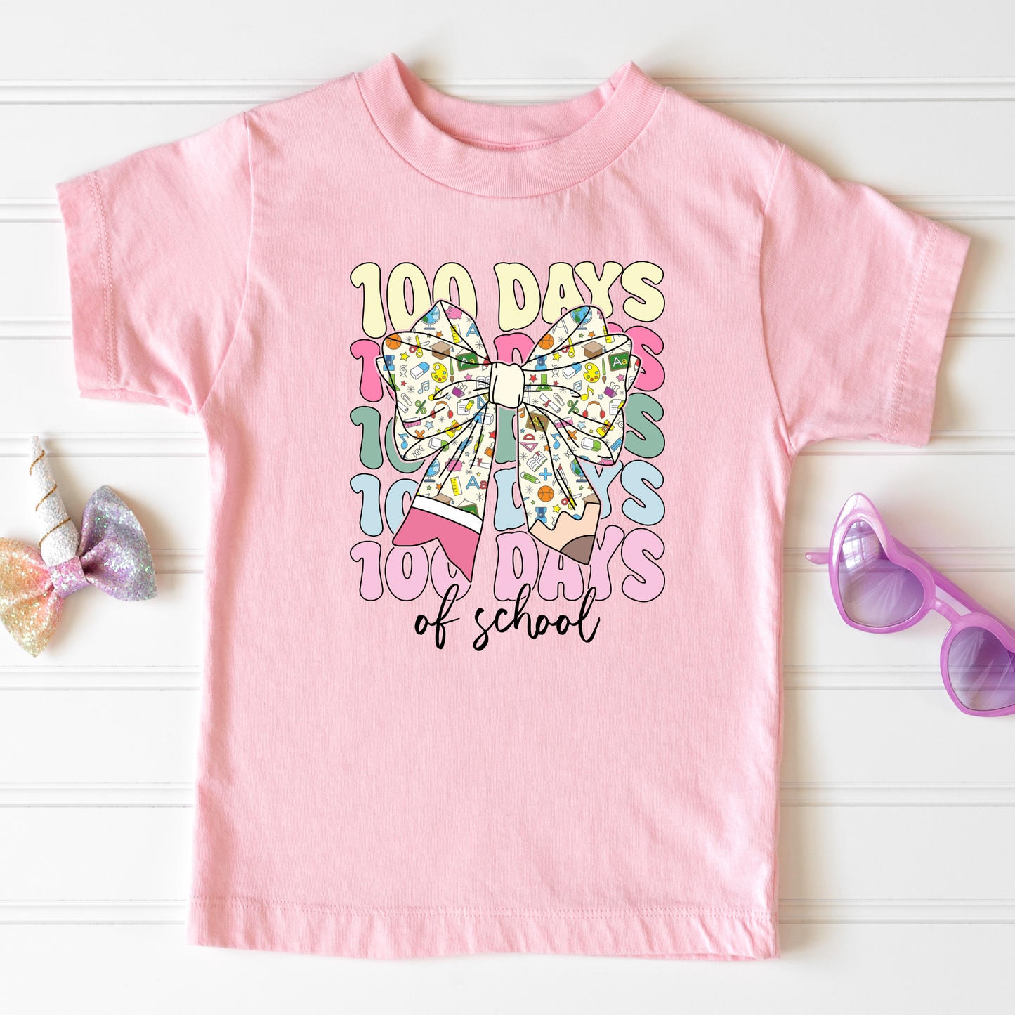 100 Days Bow | 100 Days of School | Coquette Bow | Toddler | Youth | Adult