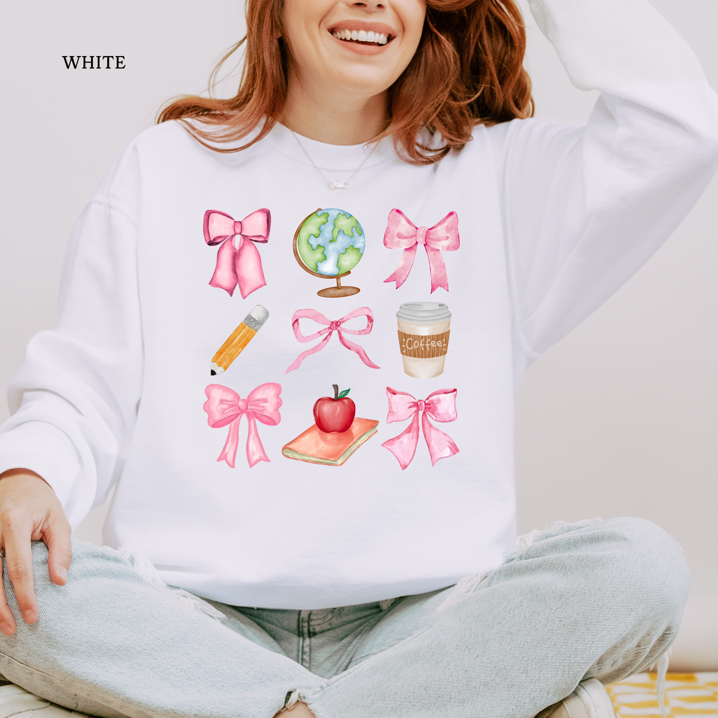 Coquette Teacher Bow | Teacher | Comfort Colors Sweatshirt