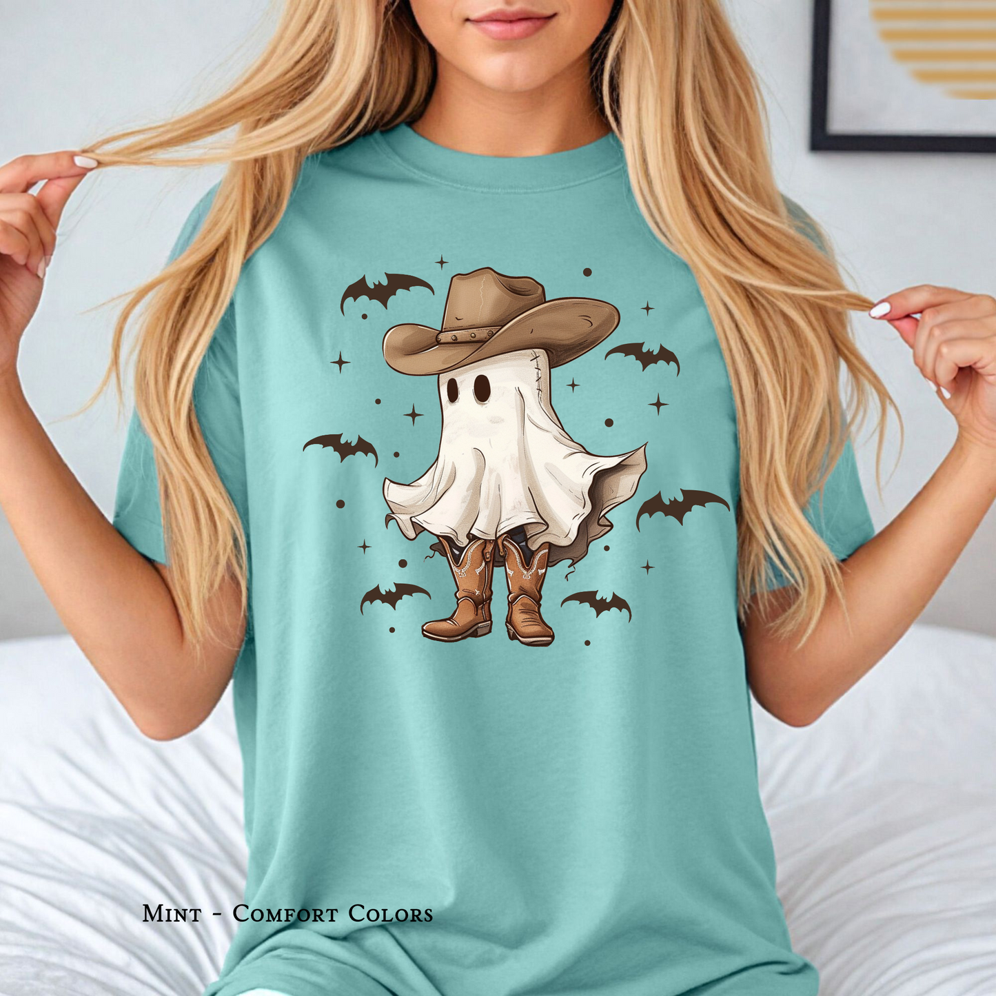 Country Cowboy Ghost with Bats | Halloween