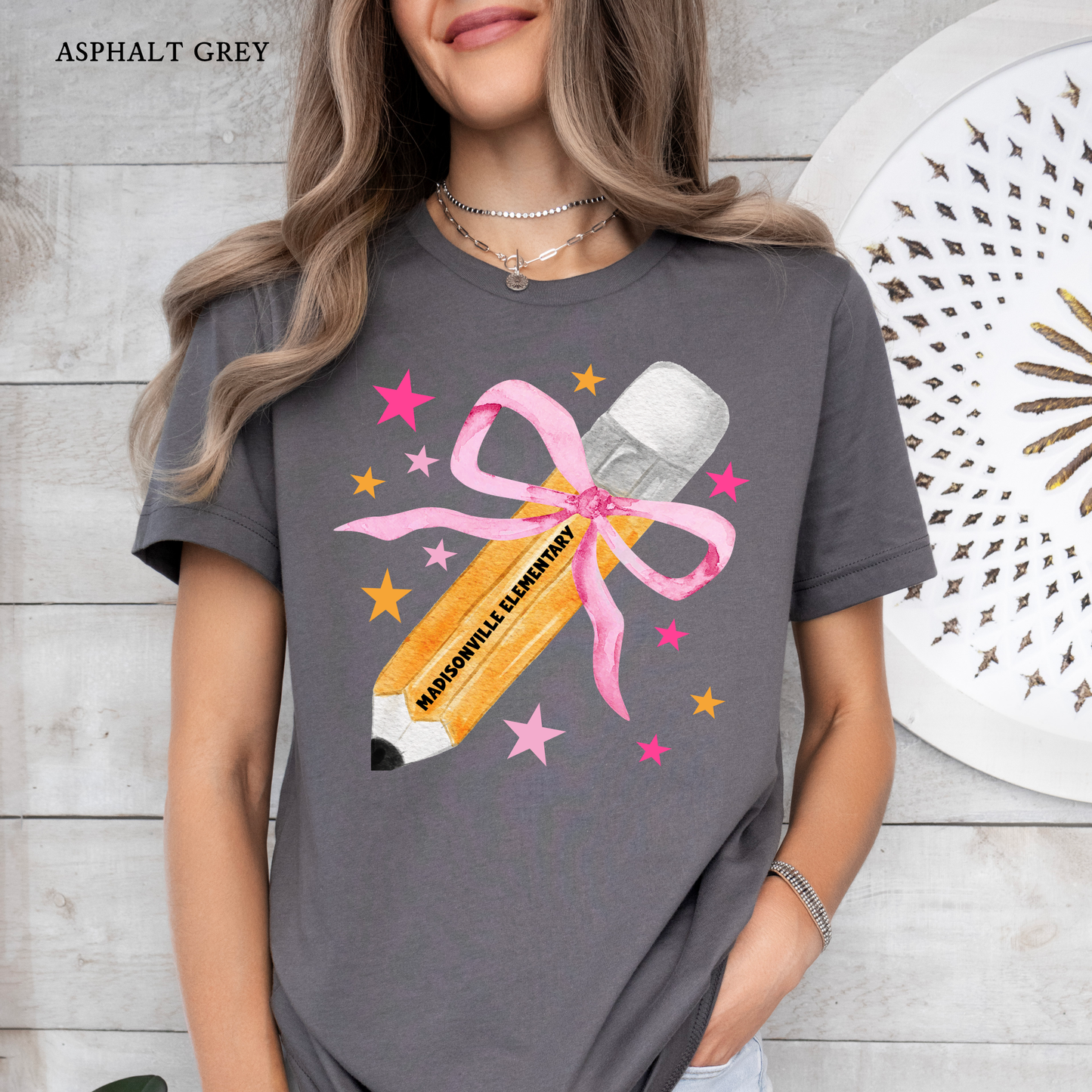 Custom Pencil Bow | Teacher Tee