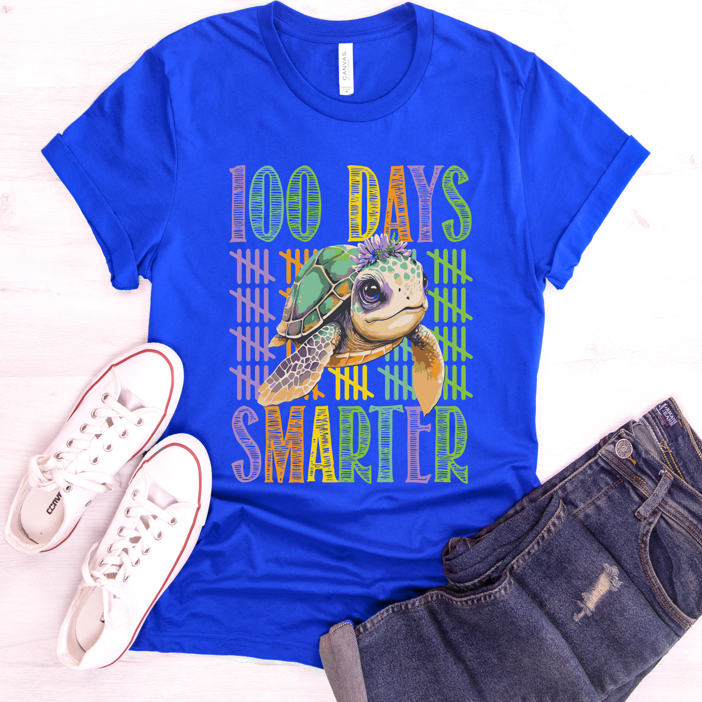 Sea Turtle 100 Days of School | Girlie Sea Turtle | Youth | Adult