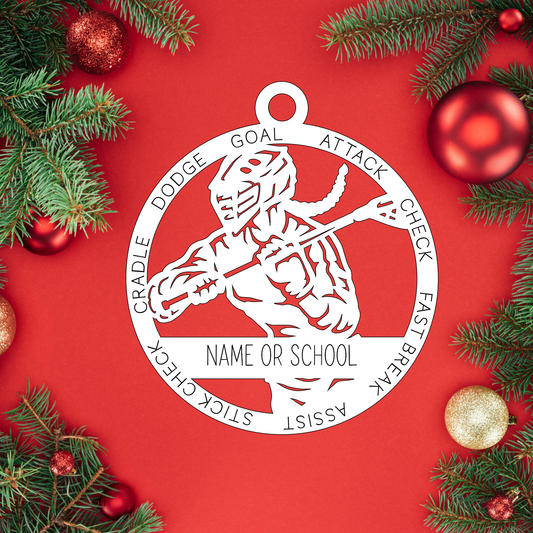 Custom Lacrosse Female | Christmas Ornaments