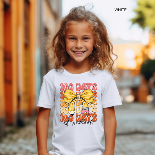 Pencil Coquette Bow | 100 Days of School| Toddler | Youth | Adult