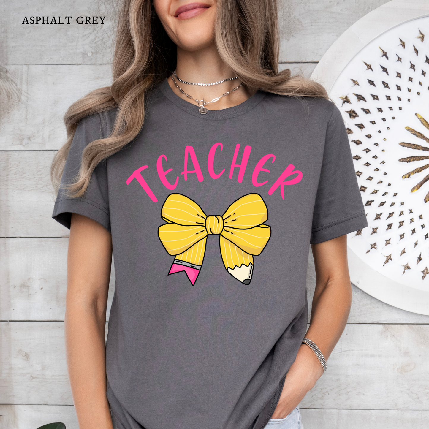 Teacher Pencil Bow | Teacher Tee