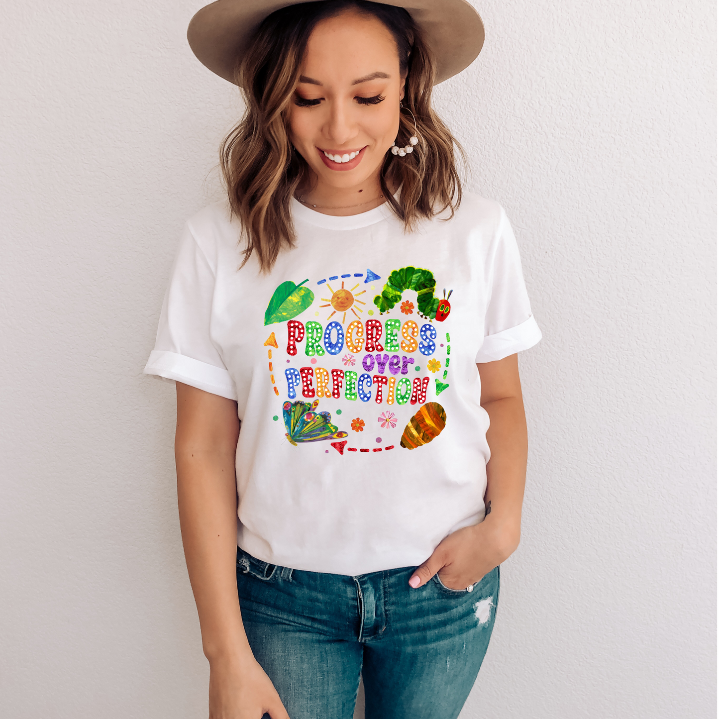 Progress Over Perfection | The Very Hungry Caterpillar | Teacher Tee