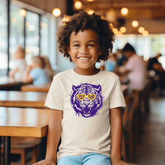 Tiger with Game Day Sunglasses | Youth & Toddler Tee