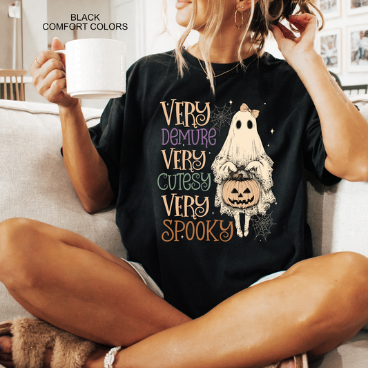 Very Demure, Very Cutesy, Very Spooky | Funny Halloween Graphic Tee