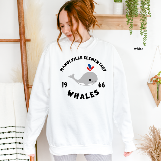 Est. Date Mandeville Elem.  | Whales | Comfort Colors Sweatshirt