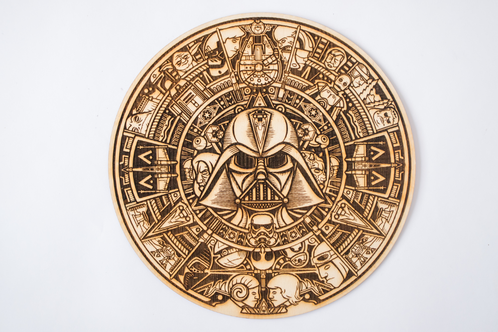 Star Wars Round Wood Mandala